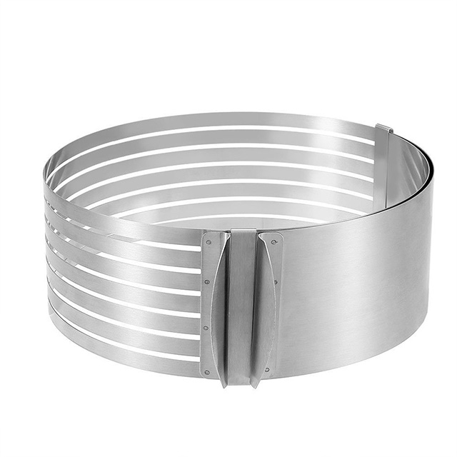 Adjustable Cake Slicer Stainless Steel Circle Mousse Ring