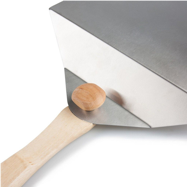 Aluminum pizza peel with wood handle—TSPS02