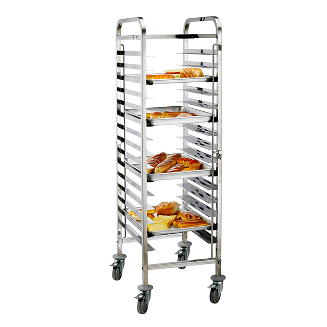 Support de pan de chariot à boulangerie en acier inoxydable amovible personnalisé en usine