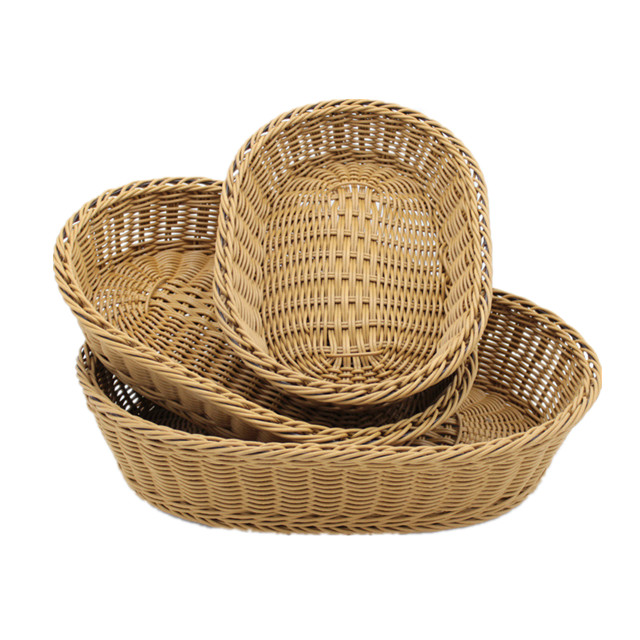 Graceful Washable PP Rattan Oval Bread Basket---TSPP-02