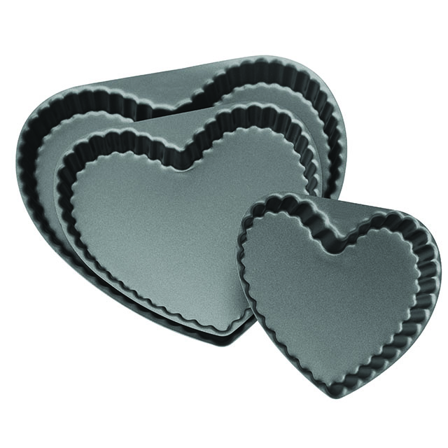 Molde para pasteles de aluminio anodizado en forma de corazón antiadherente TSCT005-TCST010