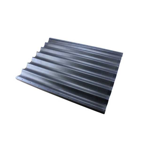 Bandeja para hornear baguette de aleación de aluminio de 5 filas con revestimiento - TSFP02