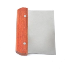 China Stainless Steel Dough Scraper with Wooden Handle manufacturer